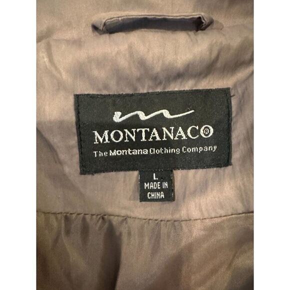 Montanaco Brown & Beige Faux Fur Lined Quilted Vest Womens Size Large - Picture 3 of 7